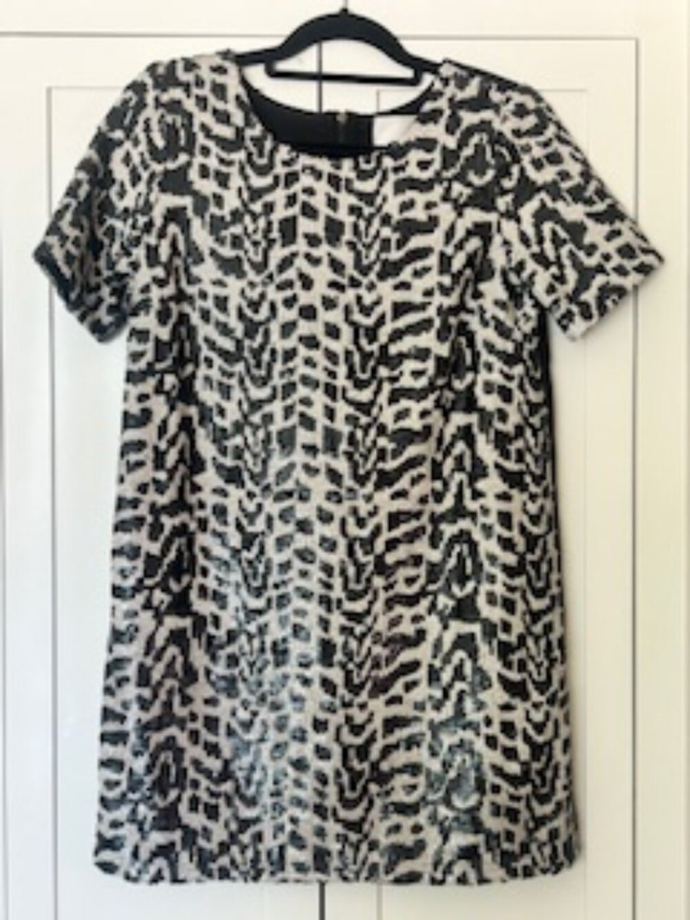 J.O.A Black and Silver Shift Dress